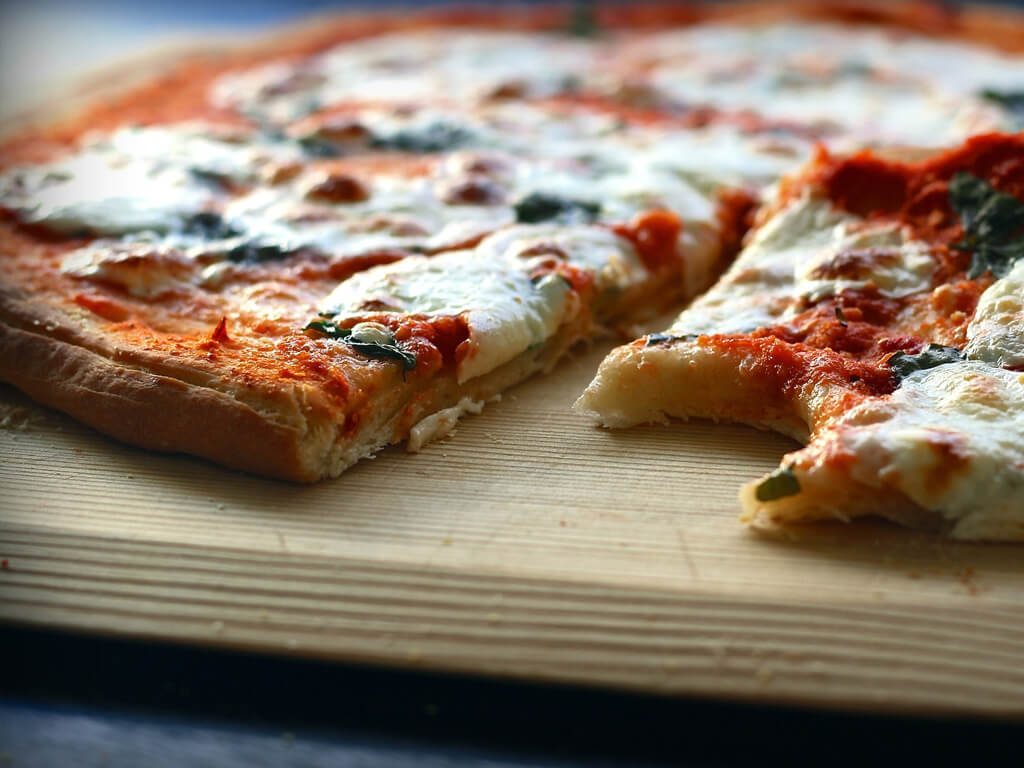En pizza på Pizzeria Vagabondo i Fränsta.