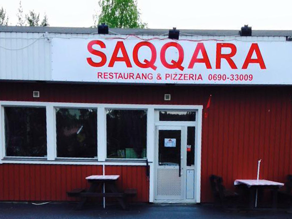 Utsidan av Saqqara Restaurang & Pizzeria i Ånge.