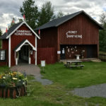 Ingången av Sinnenas konstpark vid Ånge Camping.