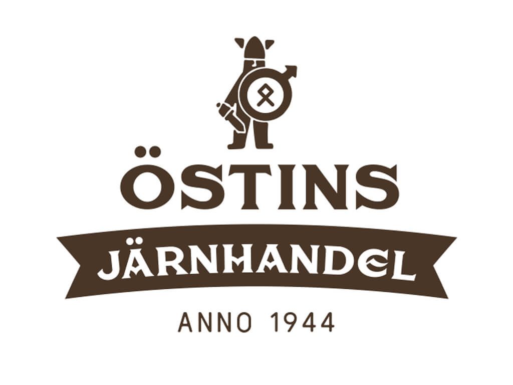 Logotypen för Östins Järnhandel i Fränsta.