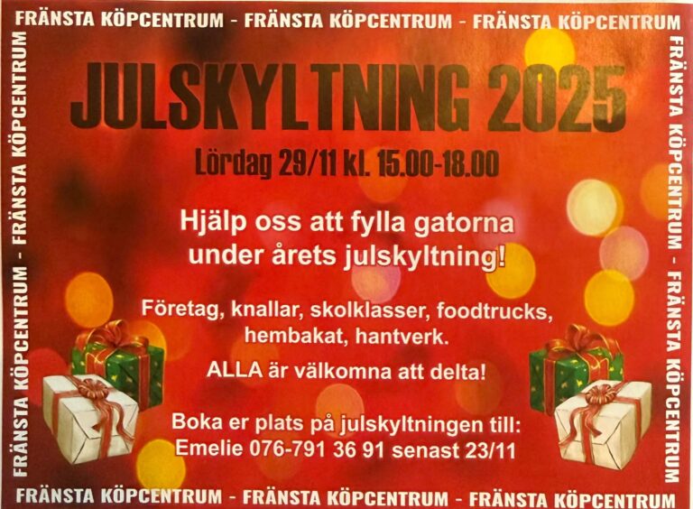 Fränsta Julskyltning 2025.