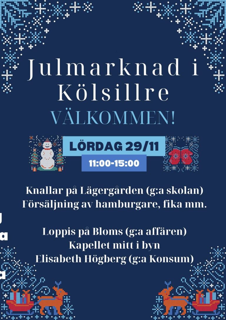 Julmarknad kölsillre.